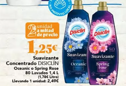 Disiclin - Suavizante Concentrado Oceanic O Spring Rose