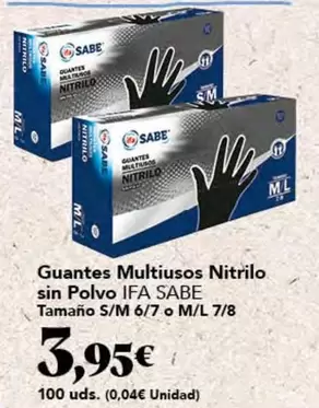 ifa sabe - Guantes Multiusos Nitrilo Sin Polvo