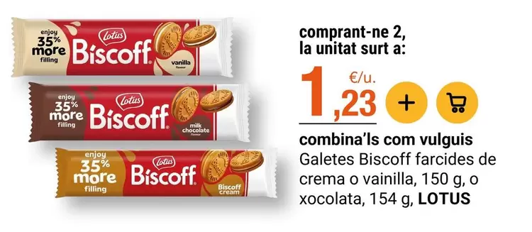 Lotus - Galetes Biscoff Farcides De Crema O Vanilla