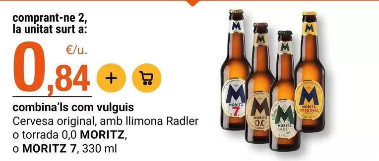 Moritz - Cervesa Original, Amb Llimona Radler O Torrada