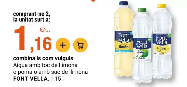 Font Vella - Aigua Amb Toco De Llimona O Poma O Amb Suc De Llimona