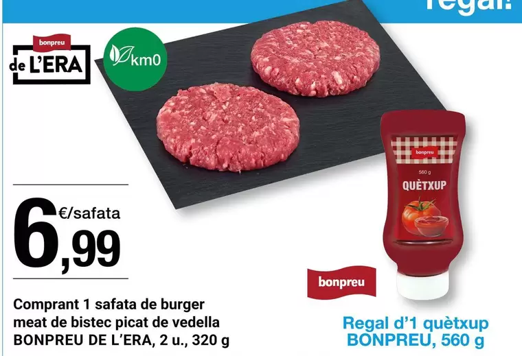 bonpreu - 1 Safata De Burger Meat De Bistec Picot De Vedella