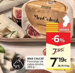Mas Calcat - Formatge De Cabra Tendre