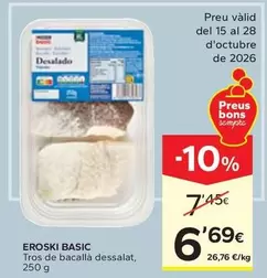 Eroski Basic - Tros De Bacallà Dessalat