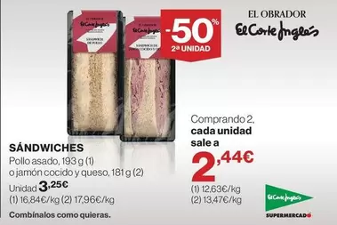 El Corte Inglés - Sandwiches