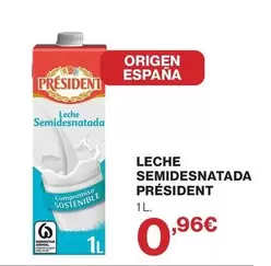 Président - Leche Semidesnatada