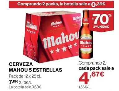 Mahou - Cerveza 5 Estrellas