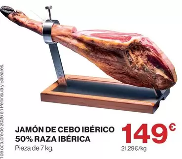 Jamón De Cebo Ibérico 50% Raza Ibérica