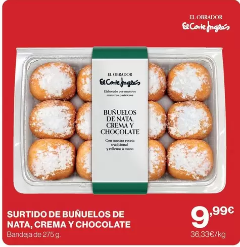 Obrador - Surtido De Buñuelos De Nata, Crema Y Chocolate