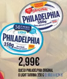Philadelphia - Queso Original O Light Tarrina