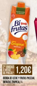 Tropical - Bebida De Leche Y Frutas Pascual Bifrutas