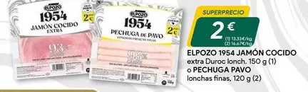 elpozo - Elpozo 1954 Jamon Cocido Extra Duroc O Pechuga Pavo