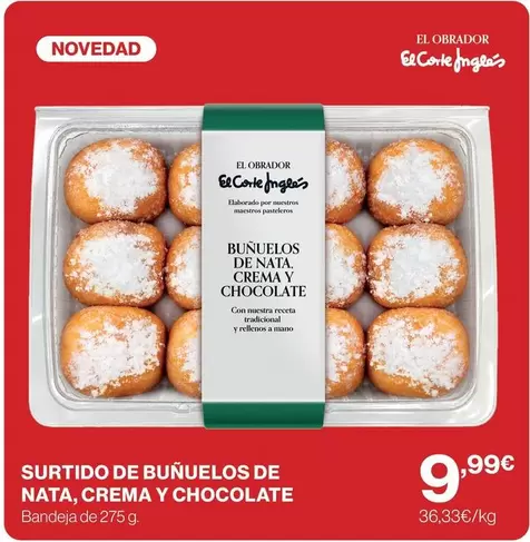 El Corte Inglés - Surtido De Bunuelos De Nata, Crema Y Chocolate