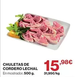 Chuletas De Cordero Lechal