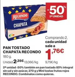Recondo - Pan Tostado Chapata