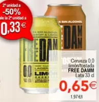 Free Damm - Cerveza 0,0 Limon/Tostada