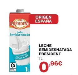 Président - Leche Semidesnatada