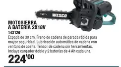 Wesco - Motosierra A Bateria 143126