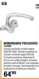 H2O - Monomando Fregadero