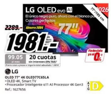 LG - OLED 77" 4K OLED77C65LA