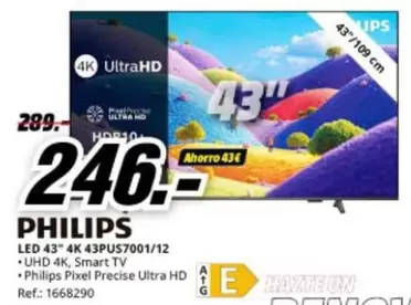 Philips - Led 43" 4k 43pus7001/12