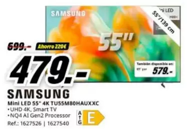 Samsung - Mini Led 55" 4k Tu55m80hauxxc