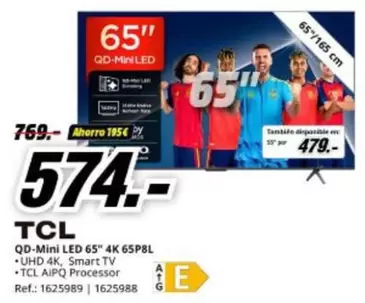 TCL - Qd Mini Led 65" 4k 65p8l