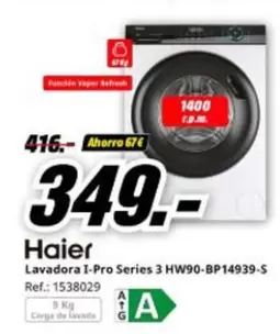 Haier - Lavadora I-pro Series 3 HW90-BP14939-S