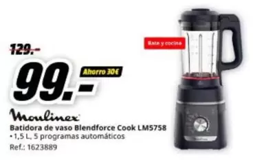 Moulinex - Batidora De Vaso Blendforce Cook Lm5758