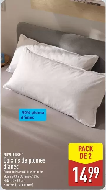 novitesse - Cojins De Plomes D'anes
