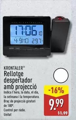 Krontaler - Rellotge Despertador Amb Projecció