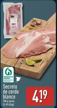 Secreto De Cerdo Blanco