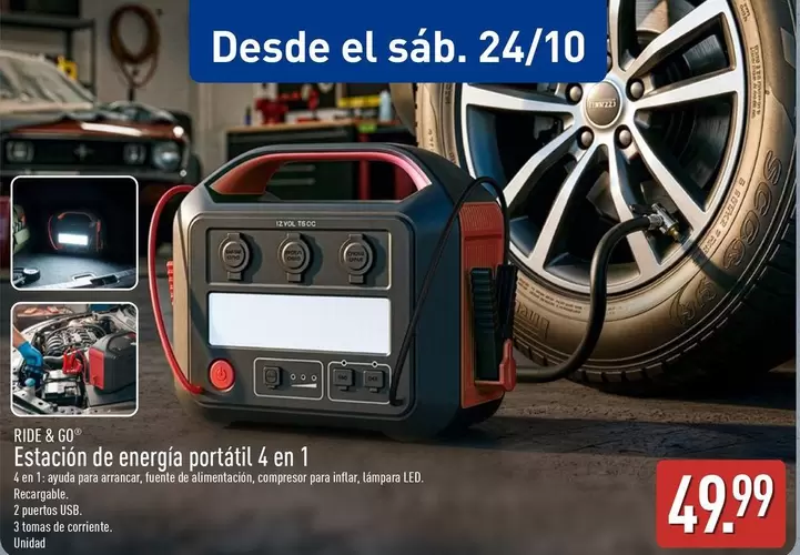 Ride & Go - Estacion De Energia Portatil 4 En 1