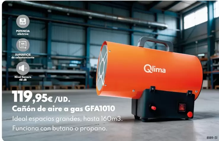 Qlima - Canón De Aire A Gas GFA1010