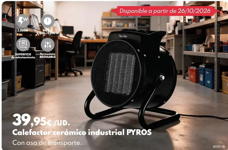 Facula - Calefactor Cerámico Industrial Pyros