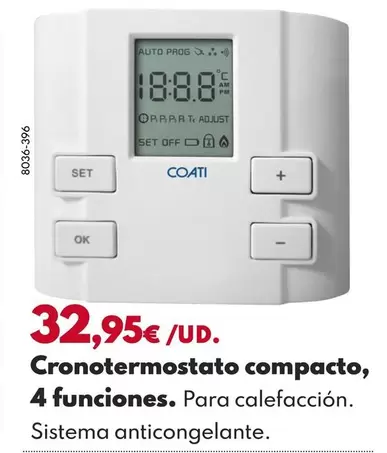 Cronotermostato Compacto, 4 Funciones.
