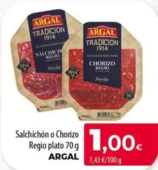 Argal - Salchichon O Chorizo Regio Plato