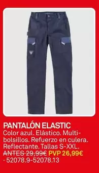 Bricoking - Pantalón Elastic Color Azul