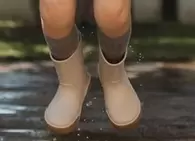 Botas De Agua Bare Foot Suela Caramelo