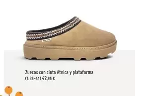 Zuecos Con Cinta Etnica Y Plataforma