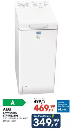 AEG - Lavadora Ltagn6230e