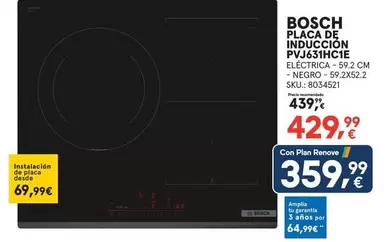Bosch - Placa De Inducción Pv/631thc16
