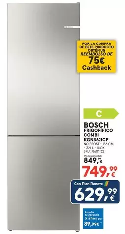 Bosch - Frigorifico Combi Kgn362cf