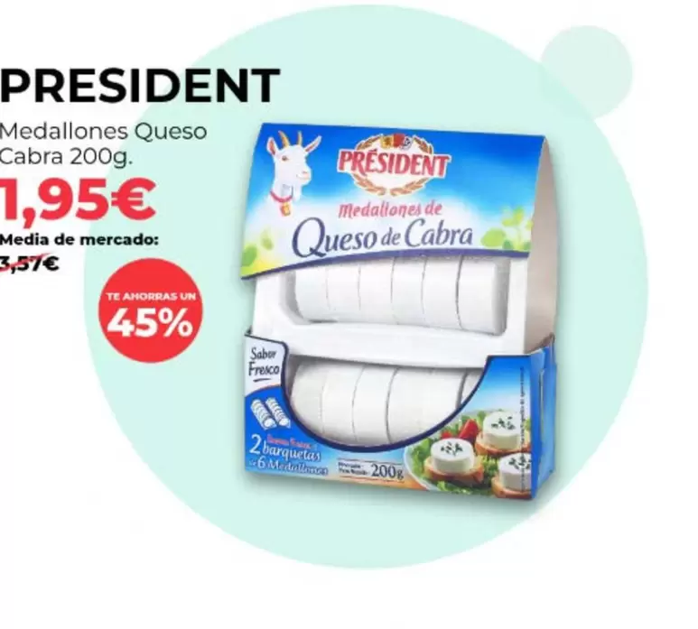 Président - Medallones Queso Cabra