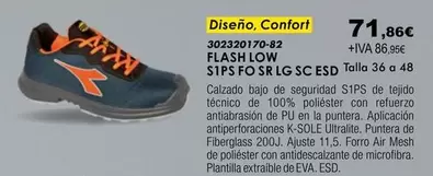 Confort - Diseño,  302320170-82 Flash Low Slips For S Rg Sc Esd Talla