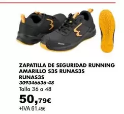 Bellota - Zapatilla De Seguridad Running Amarillo S3S