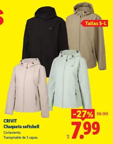 Crivit - Chaqueta Softshell