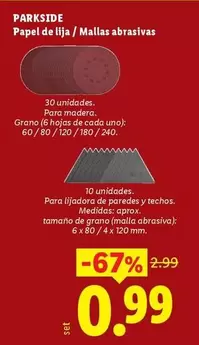 Parkside - Papel De Lija/ Mallas Abrasivas