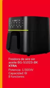 Xtra - Freidora De Aire Sin Aceite BG-51023-BK