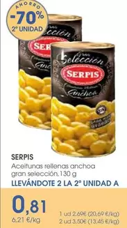 Serpis - Aceitunas Rellenas Anchoa Gran Seleccion